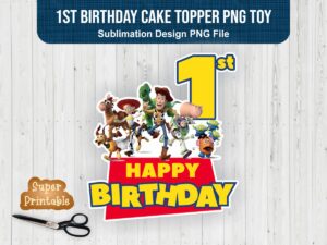 1st Birthday Cake Topper PNG Toy