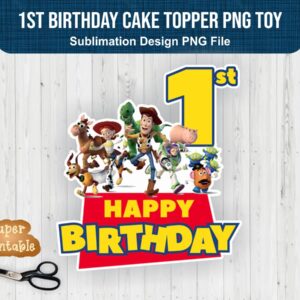 1st Birthday Cake Topper PNG Toy