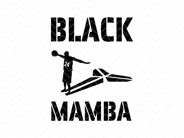 This Kobe Bryant Black Mamba SVG DXF PNG EPS PDF Cut Files