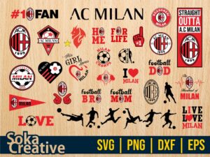 AC Milan SVG Bundle i Rossoneri San Siro Vector Design