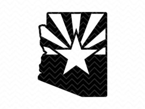 Arizona Flag Map SVG Cut File
