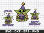 Baby Yoda SVG, Happy Birthday SVG