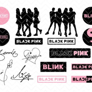 Blackpink Silhouette SVG PNG EPS Vector Kpop Clipart