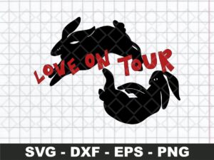 Bunnies Love On Tour SVG PNG EPS DXF