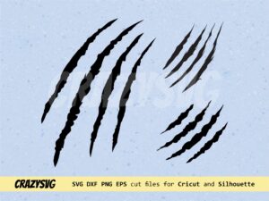 Claw Scratches Svg Scratches Dxf Scratch Marks Svg File for Cricut