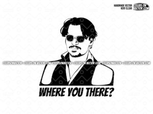 Johnny Depp SVG PNG Vector Where You There