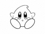 Kirby SVG Outline Luma Cut File