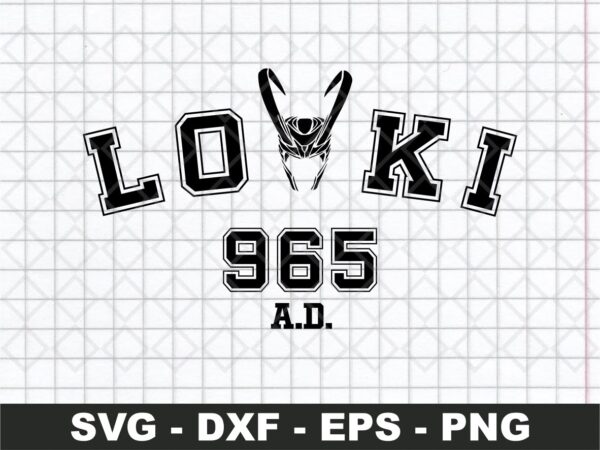 Loki 965 A.D. SVG Digital file Instant Download