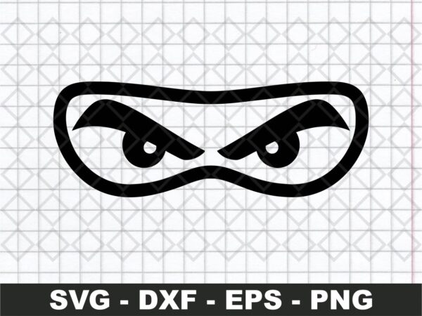 Ninja Eyes SVG File, PNG, DXF and EPS