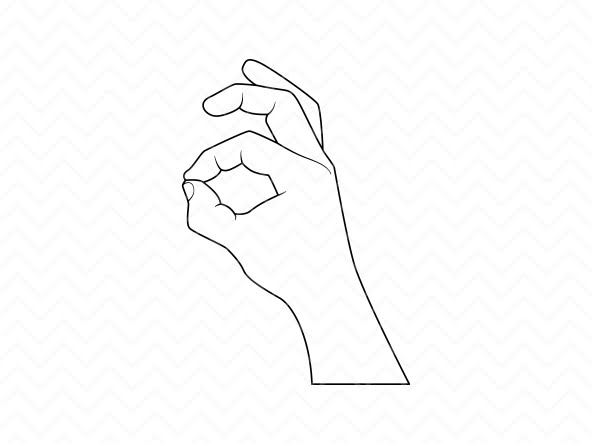 Okay Hand Symbol SVG Vector Hand Gesture Cut File