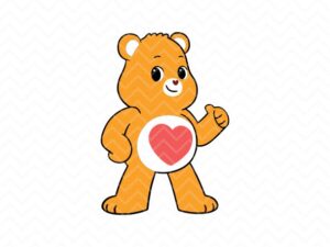 Orange Care Bears SVG Layered