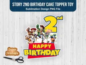 Story 2nd Birthday Cake Topper PNG Toy