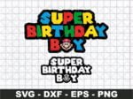 Super Mario Birthday Boy SVG