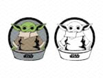 Yoda Layered and Silhouette SVG DXF PNG EPS