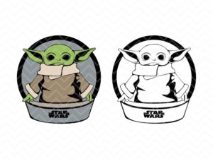 Yoda Layered and Silhouette SVG DXF PNG EPS