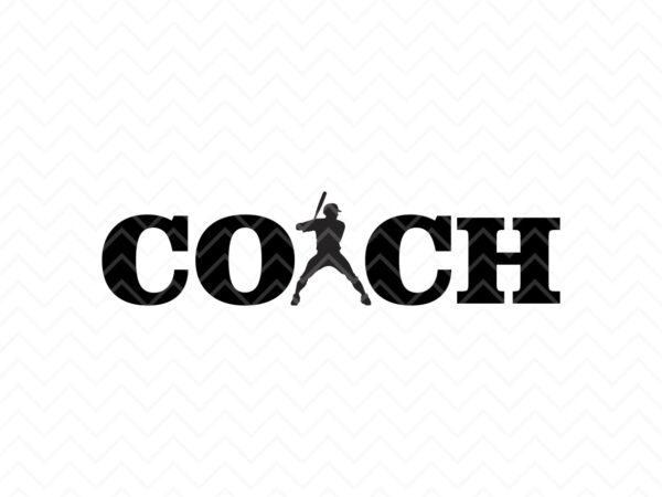 baseball coach svg cricut silhouette cameo digital download