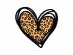 cheetah heart SVG