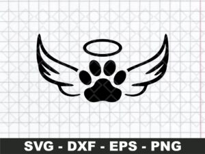 paw print with wings SVG