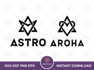 ASTRO x AROHA Logo SVG vector Image