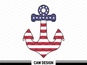 American Flag Anchor SVG Layered 4th of July SVG Cut File