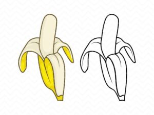 Banana SVG Fun Vector Layered and Silhouette PNG