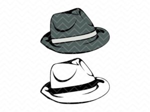 Borsalino Hat Clipart Borsellino SVG Cut File with EPS DXF PNG