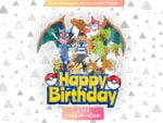 Cartoon Cake Topper, Birthday Party Cake Topper PNG