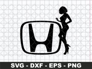 Honda Girl SVG Honda logo DXF PNG Vector file