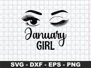January Girl SVG, A Queen was born in January SVG Cricut File