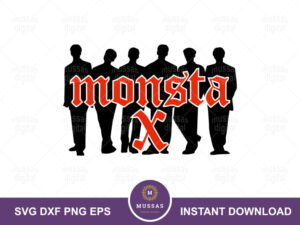 Kpop Monsta X SVG Cut Files Silhouette