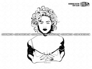 Madonna SVG Cut Files, Fun art vector