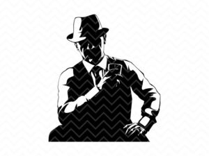 Mafia SVG Gangster Vector Silhouette Clipart