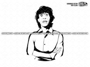 Mick Jagger SVG Cricut Sir Michael Philip Fun Vector Art file