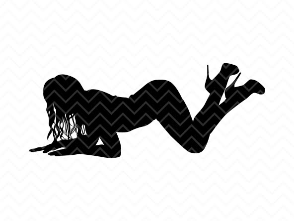 Pin Up Girl SVG Woman Silhouette Clipart Vector file