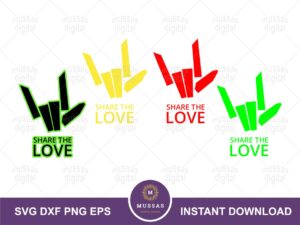 Share The Love SVG EPS PNG DXF