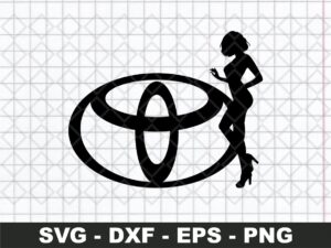 Toyota Girl SVG Toyota logo DXF PNG Vector