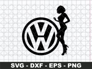 Volkswagen Girl SVG VW logo DXF PNG Vector