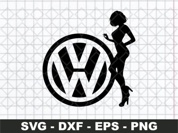 Volkswagen Chica SVG Logotipo de VW DXF PNG Vector