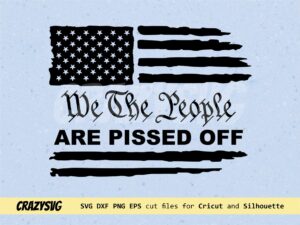 We The People Flag are Pissed Off Svg with USA Flag