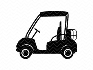 golf cart silhouette cut file golfcart svg png dxf file