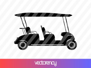 golf cart silhouette svg eps png dxf