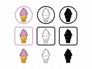 ice cream cone svg illustration graphic