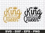 king of the Birthday Queen SVG