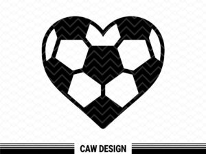 soccer heart svg football love fans png eps vector graphics FILE