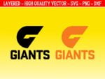 AFL Team GWS Giants Logo SVG