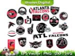Atlanta Falcons Logo SVG Bundle NFL
