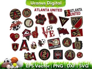 Atlanta United SVG Bundle Football Cricut Design Graphic