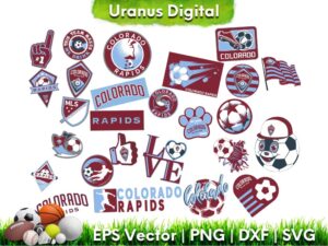Colorado Rapids SVG Bundle with EPS DXF PNG Files