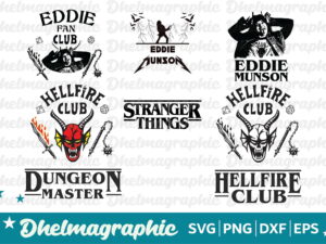 HELLFIRE CLUB- STRANGER THINGS EDDIE MUNSON SVG