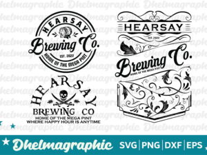 Hearsay Brewing Co - Home of the Mega Pint SVG PNG EPS DXF